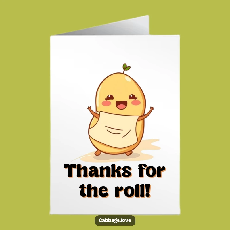 Free Printable Thank You Card: Rolling Potato Gratitude! Humorous DIY Gift for Appreciation
